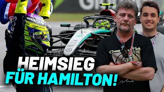 Regenwirbel in Silverstone Hamilton eilt zum Rekordsieg  GP Großbritannien  Formel 1 2024 [upl. by Llecrad557]