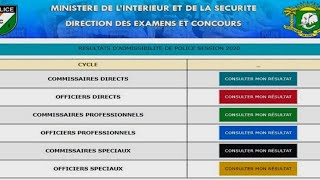 Concours DEntrée A LEcole Nationale De Police  Résultats Définitifs Disponibles [upl. by Ailyt532]