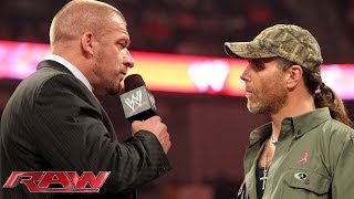 Triple H and Shawn Michaels dont see eyetoeye Raw Oct 21 2013 [upl. by Evadne]