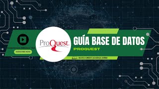 Video Tutorial Base de datos ProQuest [upl. by Ainoz301]