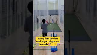 Try this alignment drill for fast bowler cricket foryou shorts jaspritbumrah india viral ipl [upl. by Anavas808]