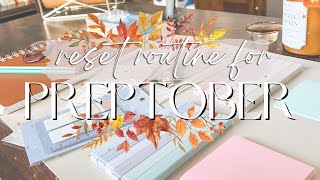 PREPTOBER RESET ROUTINE ☕🍂📚 [upl. by Kohn]