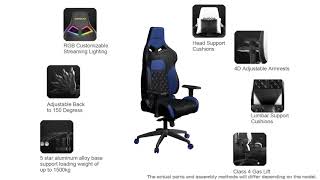 GAMDIAS ACHILLES RGB Gaming Chair Features amp Assembly [upl. by Sivla376]