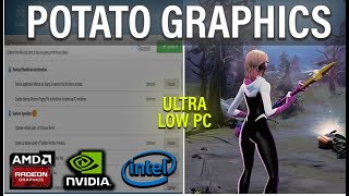 Get POTATO GRAPHICS in Fortnite Chapter 5 Season 1 INTELAMDNVIDIA [upl. by Tremml]