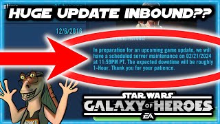 Is Something HUGE coming to Star Wars Galaxy of Heroes Next Week [upl. by Ainoyek354]