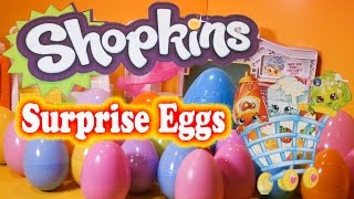 Opening 25 Shopkins Toys Surprise Eggs with the Assistant [upl. by Enelcaj]