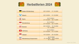 Herbstferien 2024 [upl. by Bonine]