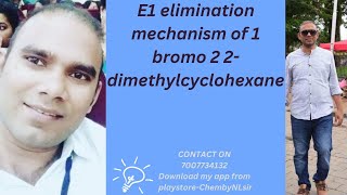 E1 elimination mechanism of 1 bromo 2 2dimethylcyclohexane [upl. by Beckett]