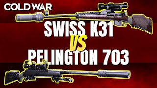 Swiss K31 Vs Pelington 703  Best Quick Scope Sniper in Black Ops Cold War  Weapon Guide [upl. by Sinnej509]