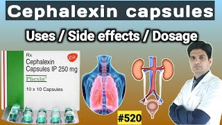 Cephalexin 500mg capsules  Cephalexin capsules ip 500mg hindi uses side effects dose [upl. by Drwde]