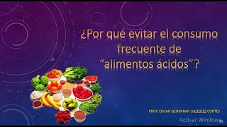 Por qué evitar el consumo frecuente de alimentos ácidos [upl. by Lila142]