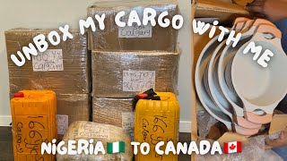 LIVING IN CANADA UNBOX MY SEA CARGO WITH ME  THINGS WE SHIPPED FROM NIGERIA 🇳🇬TO CANADA 🇨🇦 [upl. by Durman79]