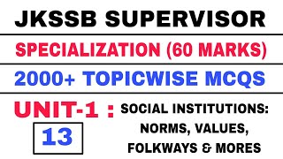 JKSSB SUPERVISOR 13 SPECIALIZATION 2000 TOPICWISE BEST MCQS by AAFAQ SIR  TARGET 6060 MARKS [upl. by Sally]