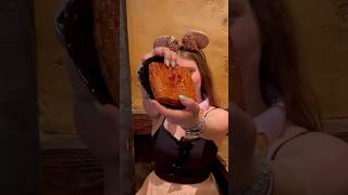 Crème Brûlée Croissant 🥐 at Gaston’s Tavern🤎✨disney disneyfoodies magickingdom viralfood fyp [upl. by Anayi845]