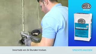 ARDEX A 950  Verputzen von Kabelschlitzen [upl. by Gluck901]