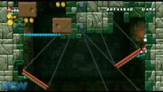 New Super Mario Bros Wii  Star Coin Location Guide  World 1Mid Castle  WikiGameGuides [upl. by Lerred]