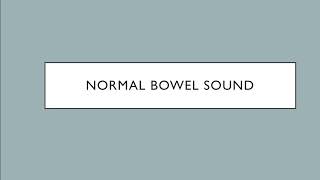 Normal bowel sound [upl. by Kramnhoj]