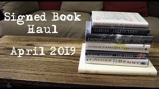 Signed Book Haul  April 2019 [upl. by Aradnahc]