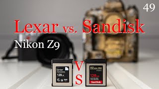 CFexpress Card Comparison Lexar Diamond vs Sandisk Extreme PRO  Review [upl. by Aikenat]