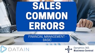 1433 Customers SALES COMMON ERRORS  Dynamics Business Central NAV [upl. by Anahcar]