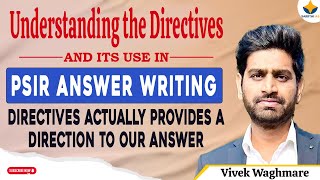 Understanding the Directives and its use in PSIR answer writing By Vivek Waghmare [upl. by Winfield]