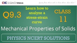 Mechanical Properties of Solids Exercise 93 NCERT Solutions Class 11 Stress Strain Curve [upl. by Airrehs]