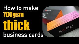 How to make 600gsm and 700gsm thick business cards Duplex bonding [upl. by Jona]