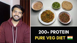 Pure Veg 3500 Calorie Bulking Diet for Students  200gms Protein  🇮🇳 [upl. by Burkhard]