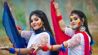 Dhim Tana Cover Dance  Mone Rong Legeche Basanta Eseche Dance Performance  Folk Creation [upl. by Ahsienot]