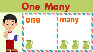 one many  one many words  learning videos for kids  learn english [upl. by Thebazile536]