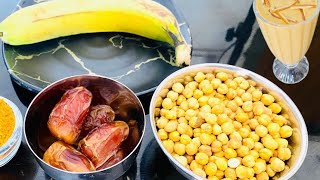 Homemade 10 Mins Protein Shake For Weight Gain  Roasted Chickpeas shake [upl. by Tobey]