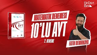 345 YAYINCILIK 10LU AYT MATEMATİK DENEMESİ  2 DENEME [upl. by Sanbo]