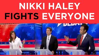 Nikki Haley Fights EVERYONE in the GOP Debate Calls Vivek Ramaswamy SCUM [upl. by Hymen]