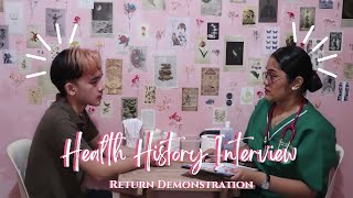 Health History Interview Return Demonstration [upl. by Lizzy]