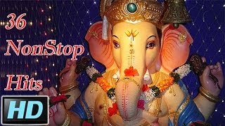 36 NonStop Superhit Marathi Ganpati Songs [upl. by Fitalludba]