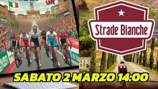 Commento LIVE della STRADE BIANCHE 2024 dominata da Tadej Pogacar [upl. by Kcirdled]