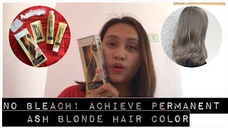 NO BLEACH NEEDED ASH BLONDE MERRY SUN PERMANENT HAIR COLOR [upl. by Polloch2]