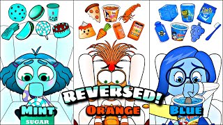 Random Emoji Color ASMR Mukbang  INSIDE OUT  REVERSED moomoostudio [upl. by Ykcaj]