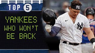 Top 5  Yankees who may not be back in 2022 prediction [upl. by Narag195]