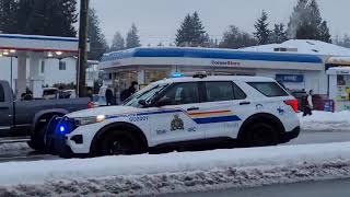 Surrey RCMP Police Responding in Heavy traffic [upl. by Nickelsen574]