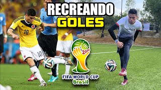 IMITANDO los MEJORES GOLES del MUNDIAL de BRASIL 2014 por 10000 🥅⚽️ RETOS de FUTBOL EPICOS 😱 [upl. by Sivia]