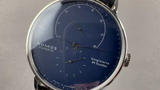 Nomos Glashütte Lambda Deep Blue Gold 935 Nomos Glashütte Watch Review [upl. by Anahsar]