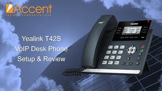 Yealink T42S Setup  VoIP Phone Review amp Config [upl. by Anivol]