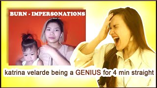 Musicians FIRST TIME reaction  Katrina Velarde  Burn 😮 Impersonating singers [upl. by Spike]