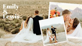 Emily and Lewis Elope At The Red Rock Canyon Overlook in Las Vegas [upl. by Hplodur348]