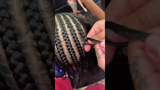 How to do cornrows 😍 hairtutorial ￼hairstyle cornrows [upl. by Asirem]