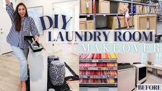 DIY LAUNDRY ROOM MAKEOVER DECORATE WITH ME INTERIOR DESIGN PROCESS  ALEXANDRA BEUTER [upl. by Eliza]