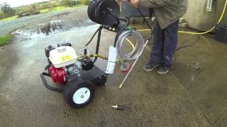 HONDA GX 200 PETROL PRESSURE WASHER WITH HOSE REEL [upl. by Toscano]