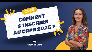 Comment sinscrire au CRPE 2025 [upl. by Delp]