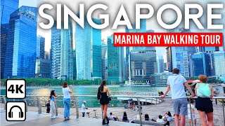 SINGAPORE 🇸🇬 4K Walking Tour Marina Bay Sands amp Downtown 2024 [upl. by Pat]